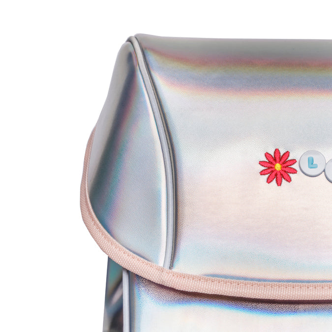 Metallic Ergomaxx Magic Elf ergonomic backpack by Jeune Premier with fairy illustration for girls from first grade