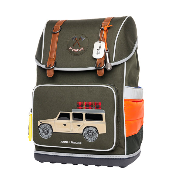 Ergomaxx Camp Life. Ergonomic, trendy backpack for children from 6 years. Looking for a bag with beauty and brains? The load-bearing system transfers 50% of the weight to the hips.