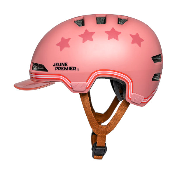 Fashionable Jeune Premier x Lazer bike helmet with KinetiCore technology for kids and teens. A new standard in unequalled safety and fashion is born!