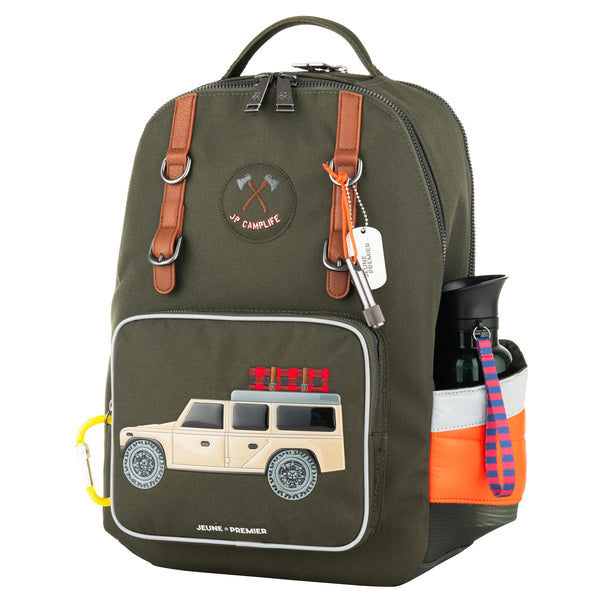 Trendy backpack for boys from 6 years. The Jeune Premier New Bobbie Camp Life is a rework of the classic Bobbie model.
