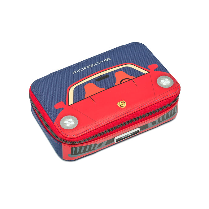 Jeune Premier Pencil Box Filled Porsche in red with car design and stationery inside