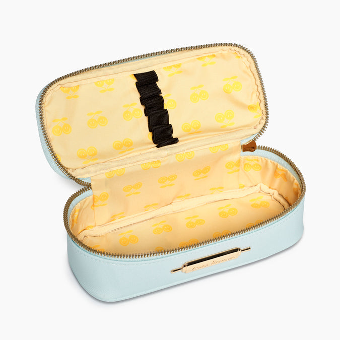 Open Pencil Box Le Petit Chef showing elastic pen holders and spacious interior compartment