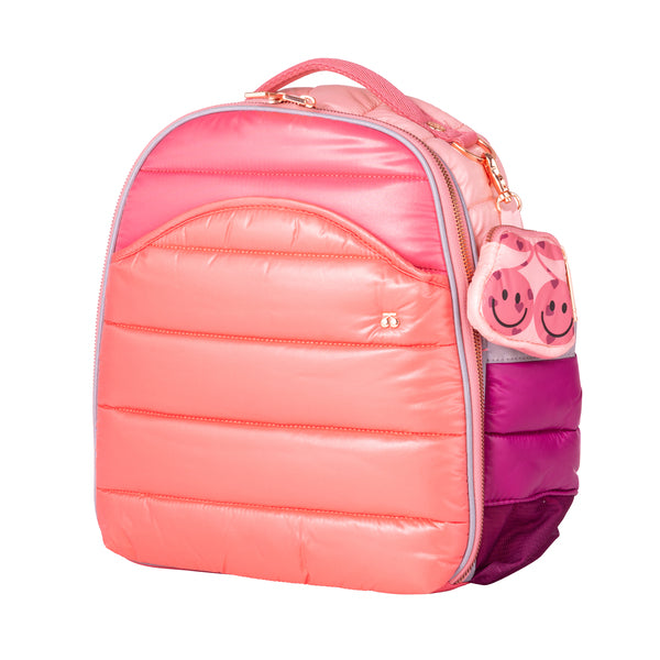 Ergonomic, trendy Jeune Premier Puffer Pink backpack for toddlers and preschoolers (from 2 years old).