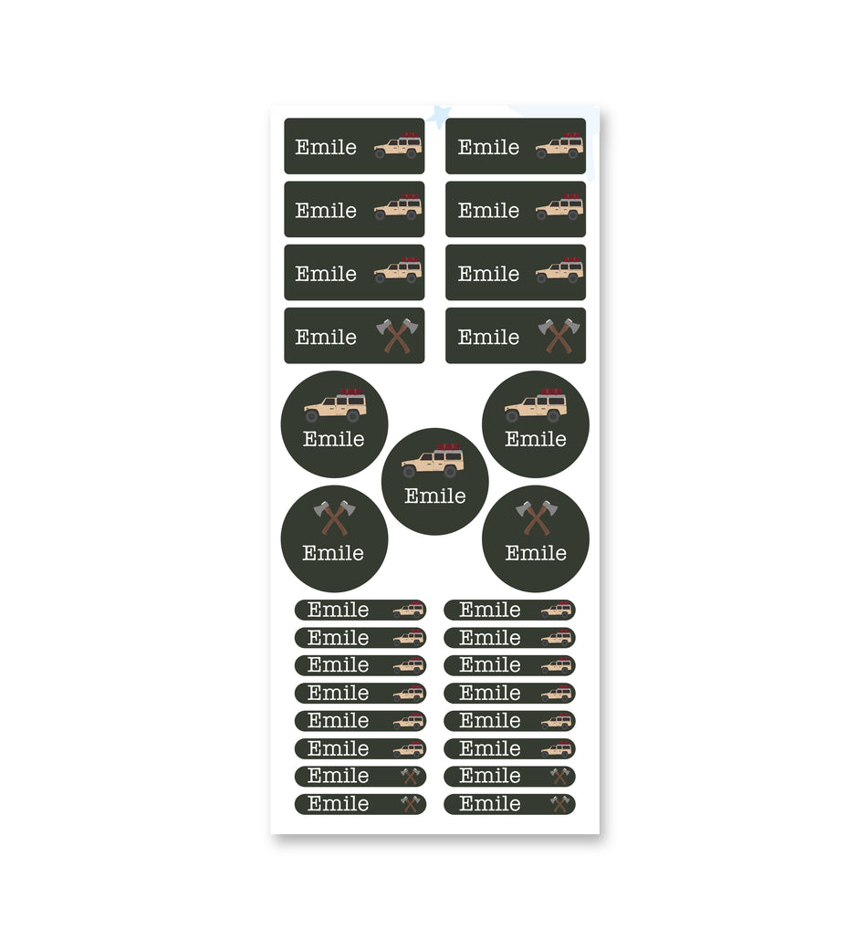 Name Label Set - Camp Life