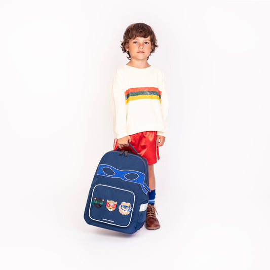 Jeune Premier New Bobbie Supercats ergonomic school backpack for boys, front view