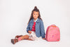 Ralphie Candy backpack by Jeune Premier, a pink toddler backpack for girls starting daycare or preschool