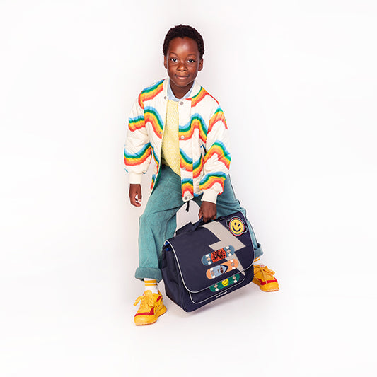 Trendy schoolbag for children from 6 to 8 years old. This Jeune Premier It Bag Midi Skate is a real back-to-school essential. 