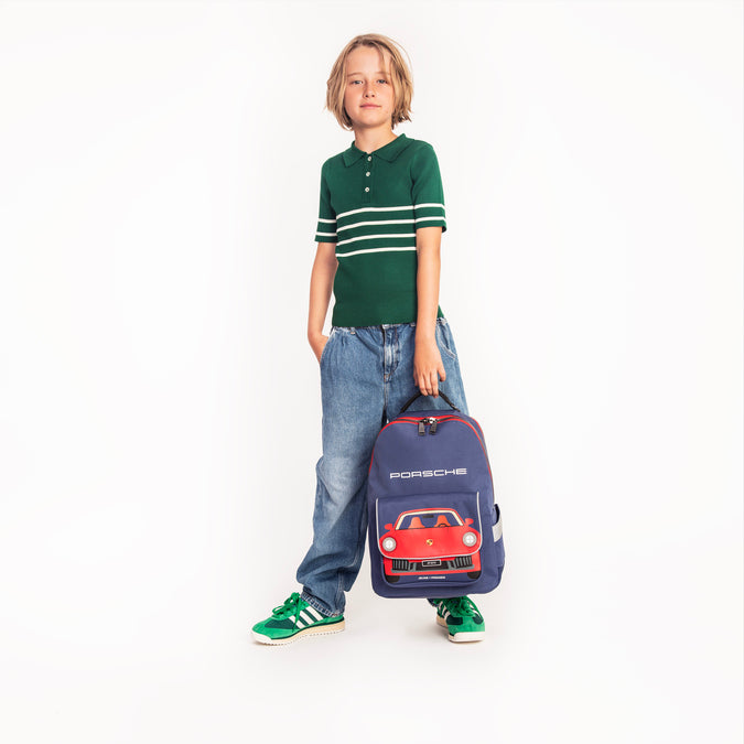 Child with Jeune Premier New Bobbie Porsche backpack - lifestyle