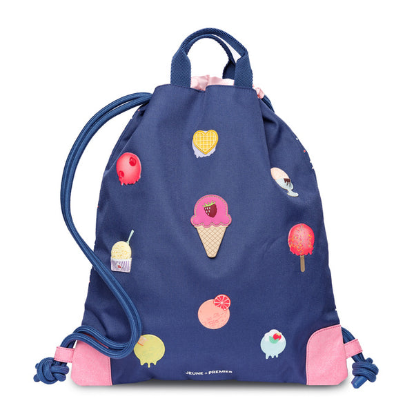 City Bag Disco Dip by Jeune Premier – blue girls’ gym and swim bag with colourful ice cream print
