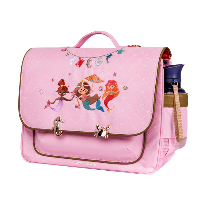 Jeune Premier It Bag Midi Mermaids – ergonomic school bag for girls aged 6–8, mermaid print