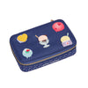 Jeune Premier Pencil Box Filled Disco Dip with colorful dots and stationery inside