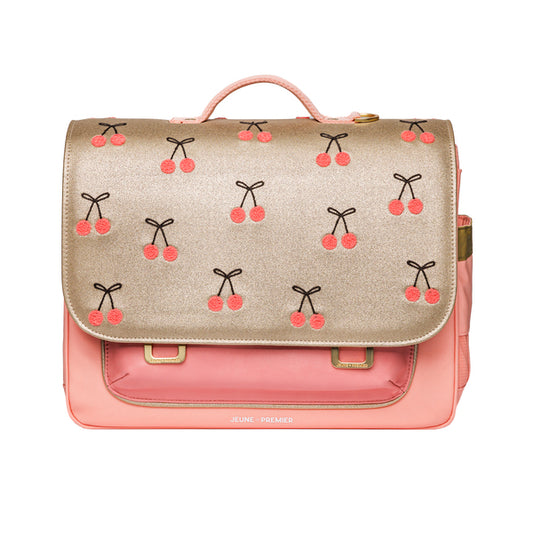 Check out the Jeune Premier bestseller: the It Bag Midi Cherry Pompon schoolbag is a true back-to-school essential for boys and girls from 6 years old.