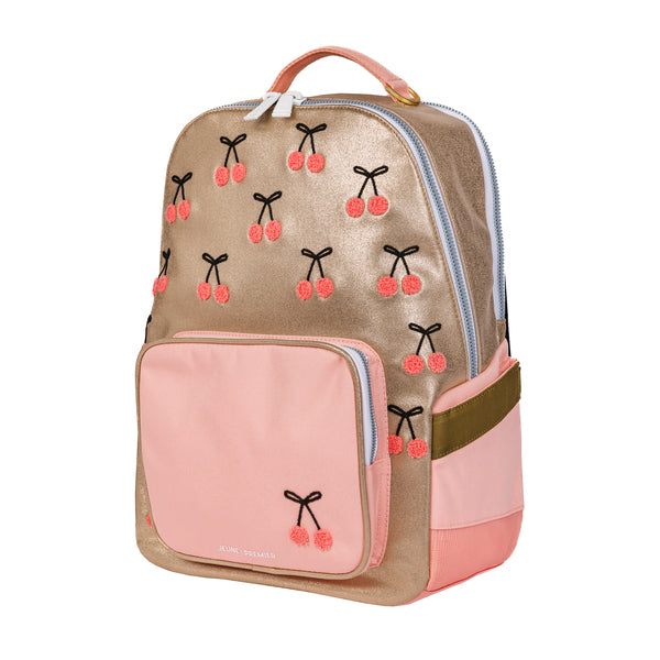 Trendy backpack for girls from 6 years. The New Bobbie Cherry Pompon is a rework of the classic Bobbie model. 