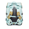 Back view of Ergomaxx Le Petit Chef backpack showing ergonomic S-shaped shoulder straps and breathable mesh panel