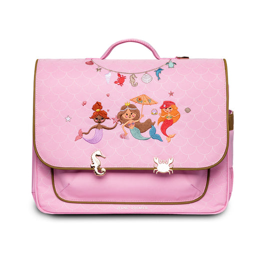 Jeune Premier It Bag Midi Mermaids – ergonomic school bag for girls aged 6–8, mermaid print