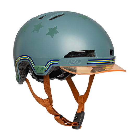 Fashionable Jeune Premier x Lazer bike helmet with KinetiCore technology for kids and teens. A new standard in unequalled safety and fashion is born! 
