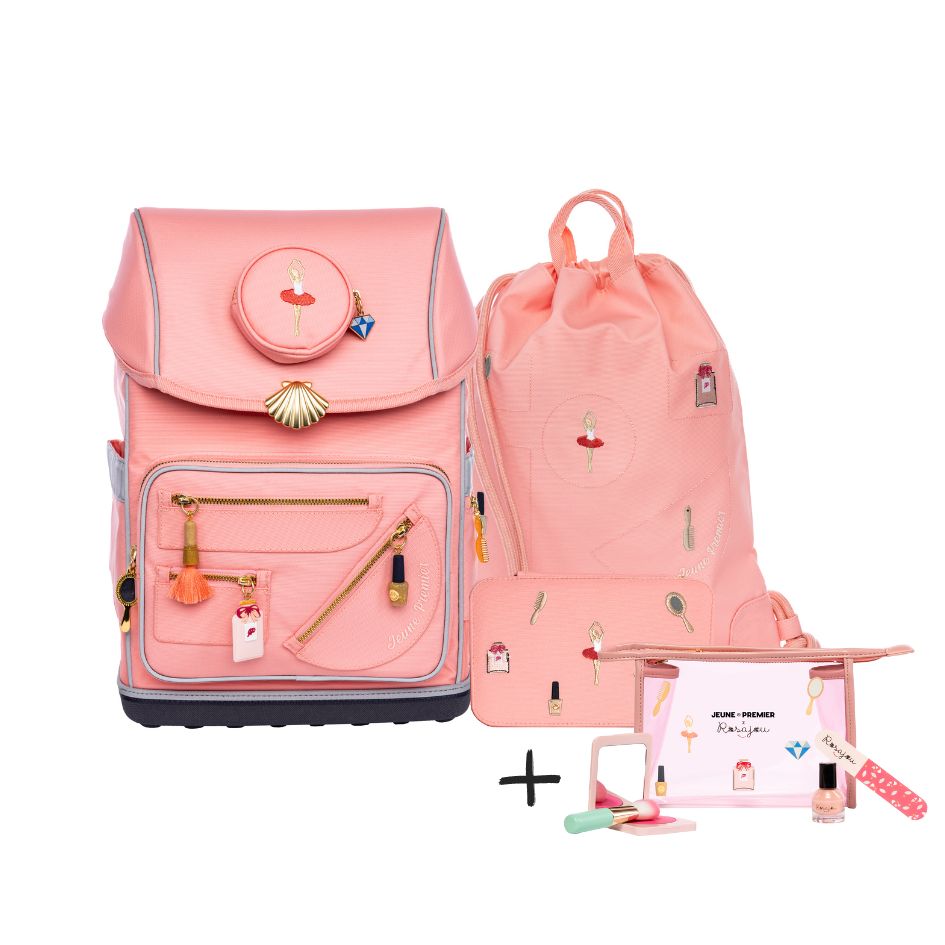 NEW ! Limited Ergomaxx Set Jewellery Box Pink with your favourite Ergomaxx backpack and matching City Bag & Pencil Box Filled.