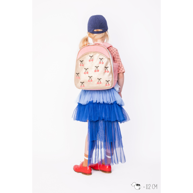 Ergonomic, trendy backpack for toddlers from 2 years old. If you want your toddler to walk the road to independence, the Ralphie Cherry Pompon  is a key piece. 