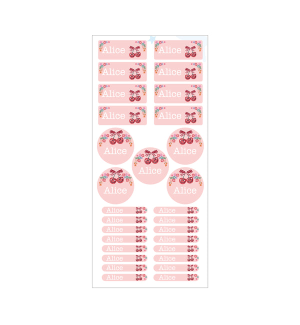 Name Label Set - Berry Cute