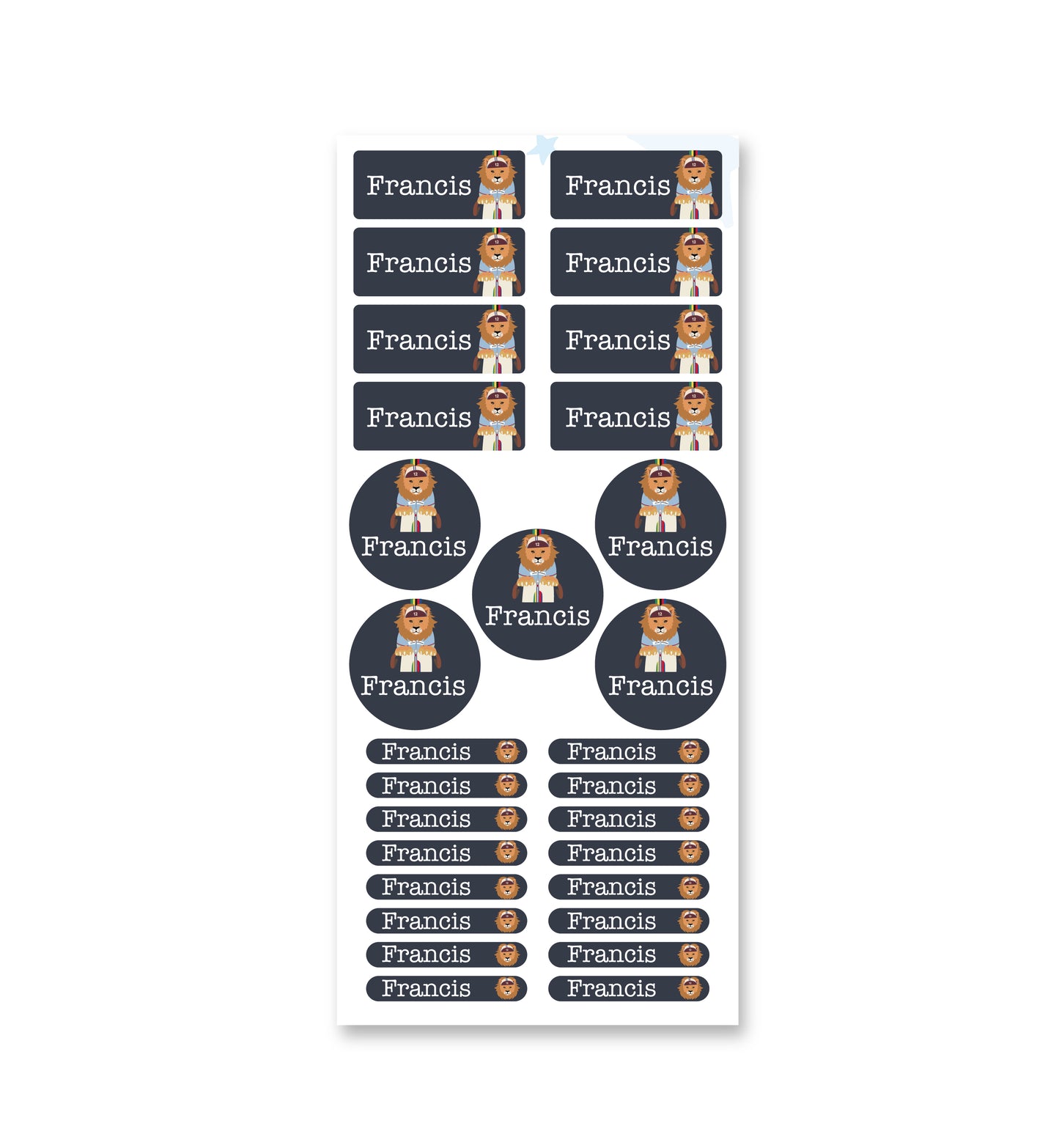 Name Label Set - King of the Cobbles
