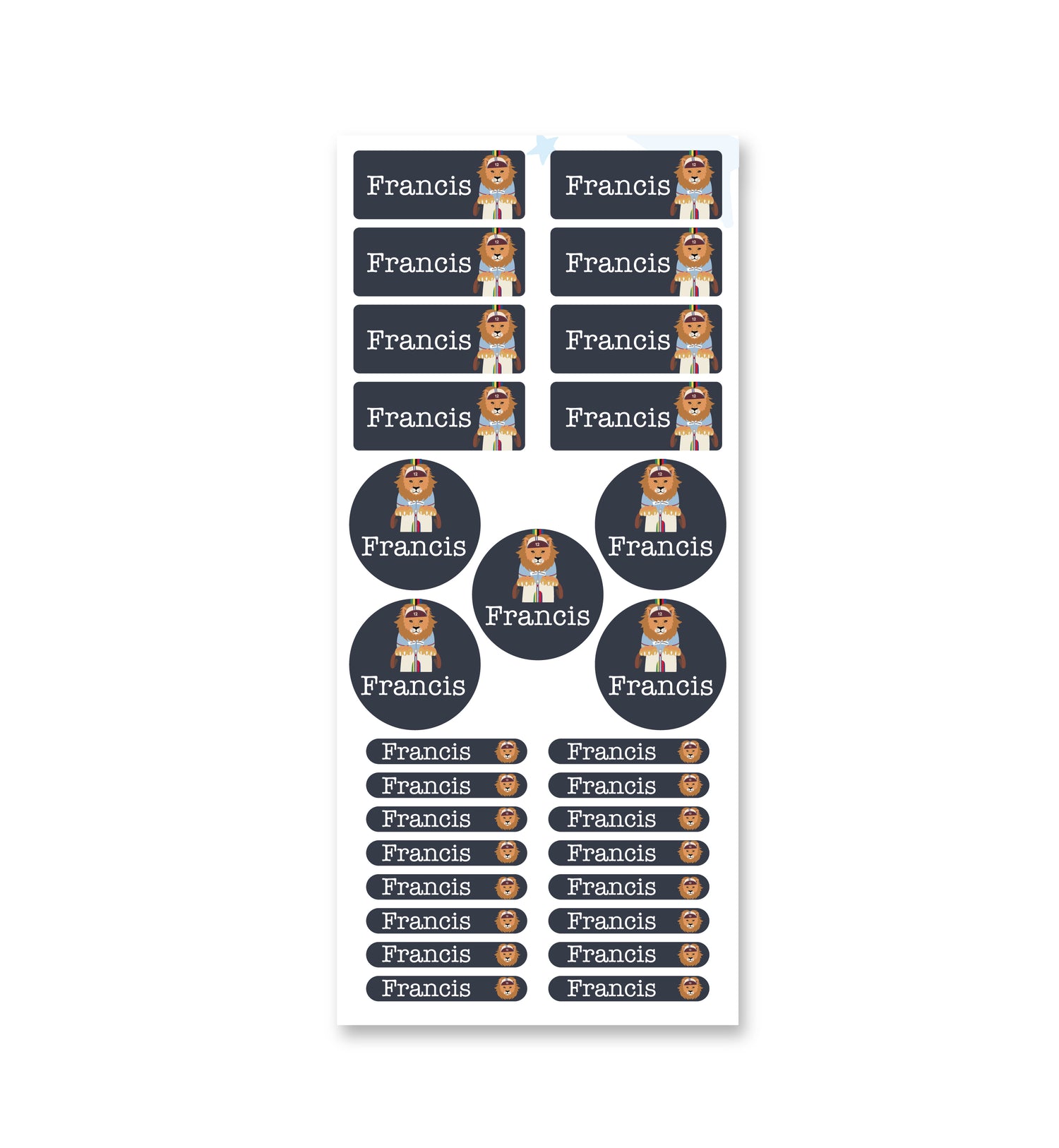 Name Label Set - King of the Cobbles